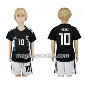 Completo Calcio Argentina Messi 10 Bambino Divisa Trasferta Mondiali 2018